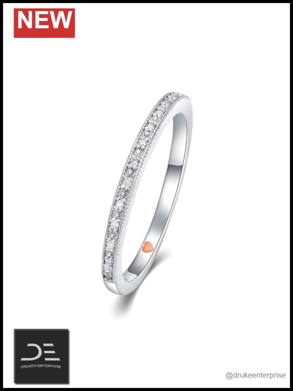 10K Gold Sterling Silver Stackable Engagement Ring Promise Wedding Band